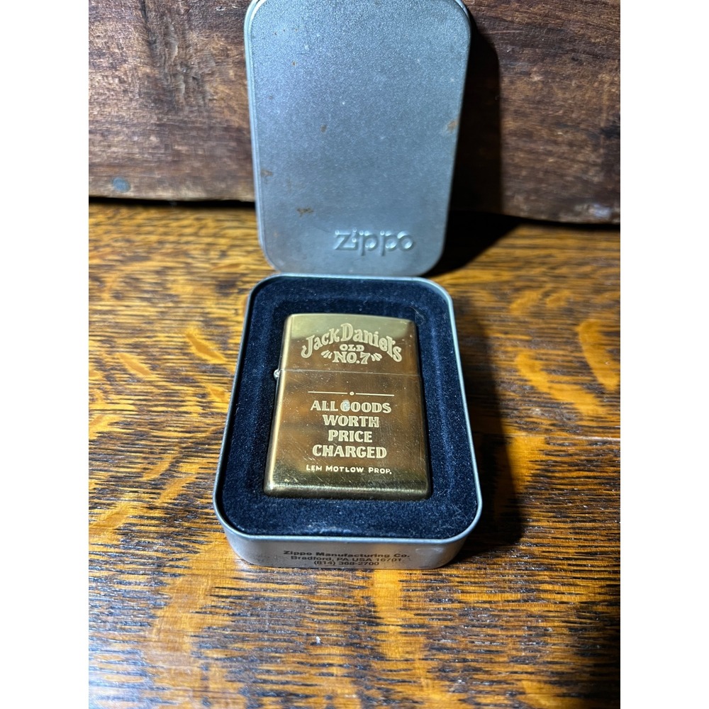 Zippo Jack Daniels Old No 7 Brass Lighter All Goods Worth Price Charged 254BJD